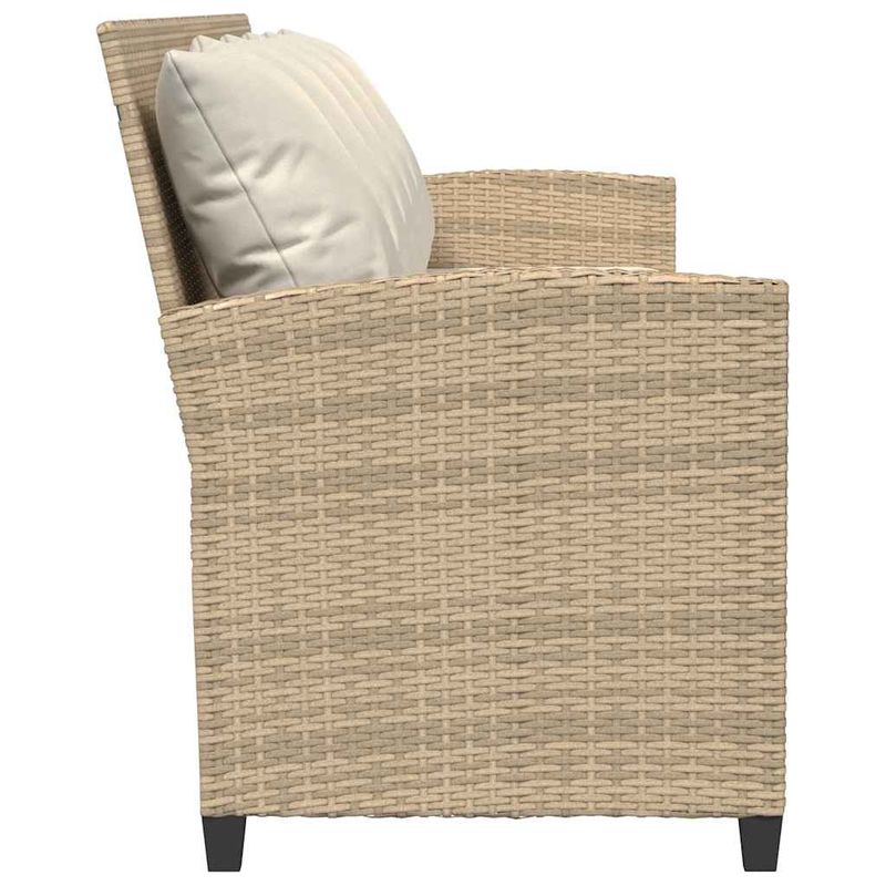 Casa si Gradina - Gradina si terasa - Mobilier exterior - Canapele si fotolii gradina - Canapea de gradina cu 5 locuri cu perne din polirattan bej, bej și alb crem - Infinity.ro