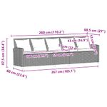 Casa si Gradina - Gradina si terasa - Mobilier exterior - Canapele si fotolii gradina - Canapea de gradina cu 5 locuri cu perne din polirattan bej, bej și alb crem - Infinity.ro