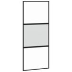 Casa si Gradina - Constructii - Usi interior, exterior si garaj - Usi interior - Usa glisanta cu set feronerie neagra 90x205cm sticla securizata - Infinity.ro