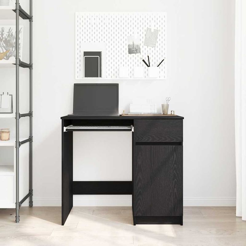 Casa si Gradina - Mobilier - Mese si birouri - Birouri - Birou Stejar negru 86x49x76 cm Lemn prelucrat - Infinity.ro