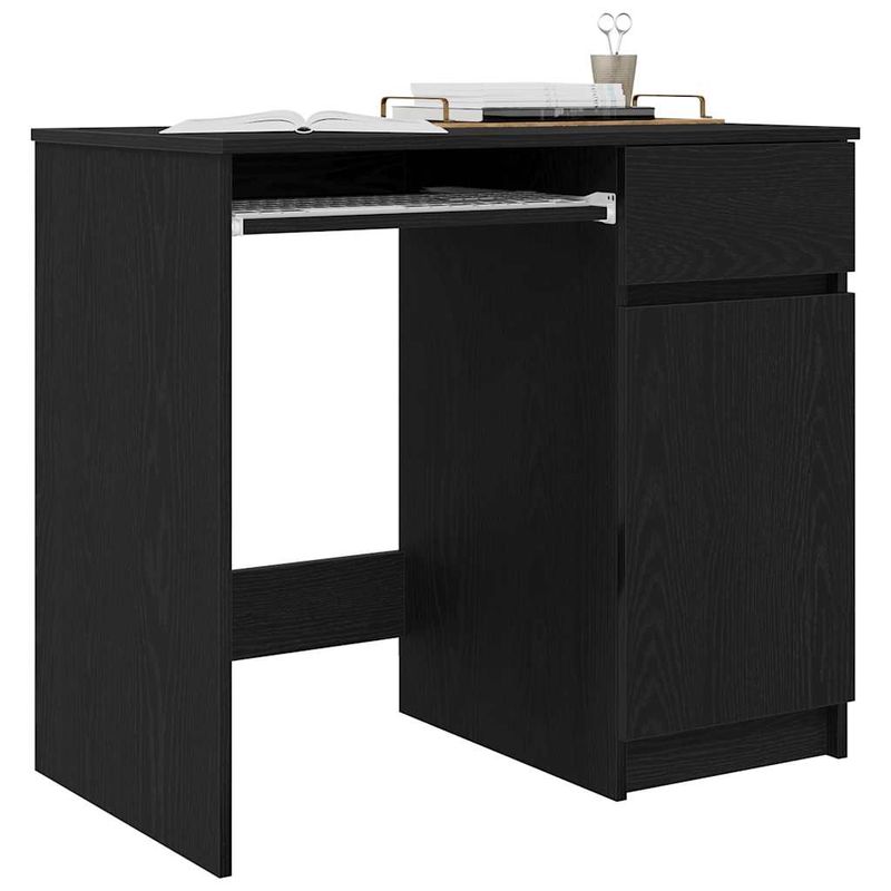Casa si Gradina - Mobilier - Mese si birouri - Birouri - Birou Stejar negru 86x49x76 cm Lemn prelucrat - Infinity.ro