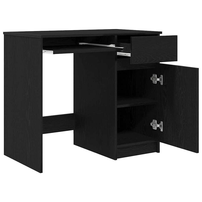 Casa si Gradina - Mobilier - Mese si birouri - Birouri - Birou Stejar negru 86x49x76 cm Lemn prelucrat - Infinity.ro