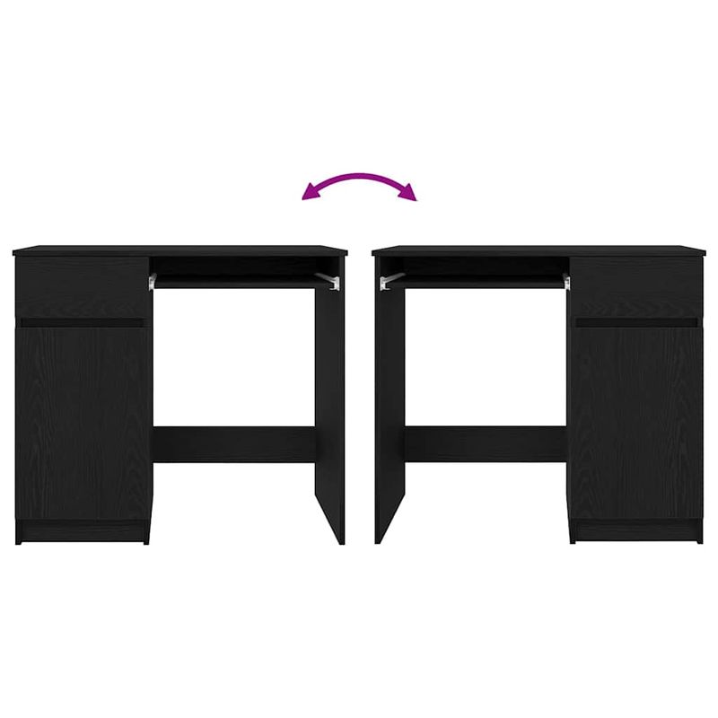 Casa si Gradina - Mobilier - Mese si birouri - Birouri - Birou Stejar negru 86x49x76 cm Lemn prelucrat - Infinity.ro