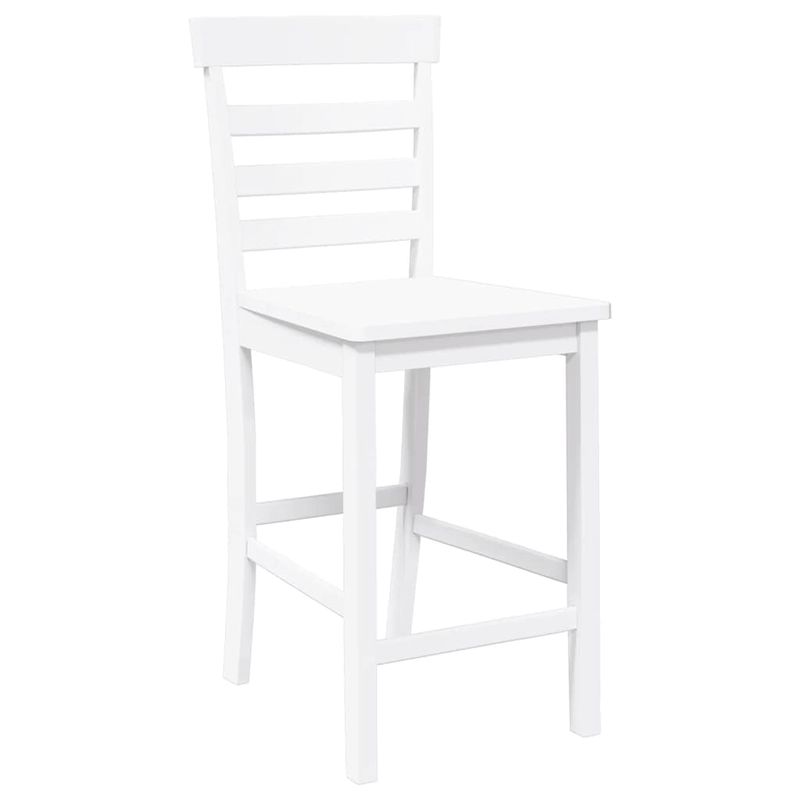 Casa si Gradina - Mobilier - Scaune si fotolii - Scaune - Scaune de bar 2 buc din cauciuc din lemn masiv alb - Infinity.ro