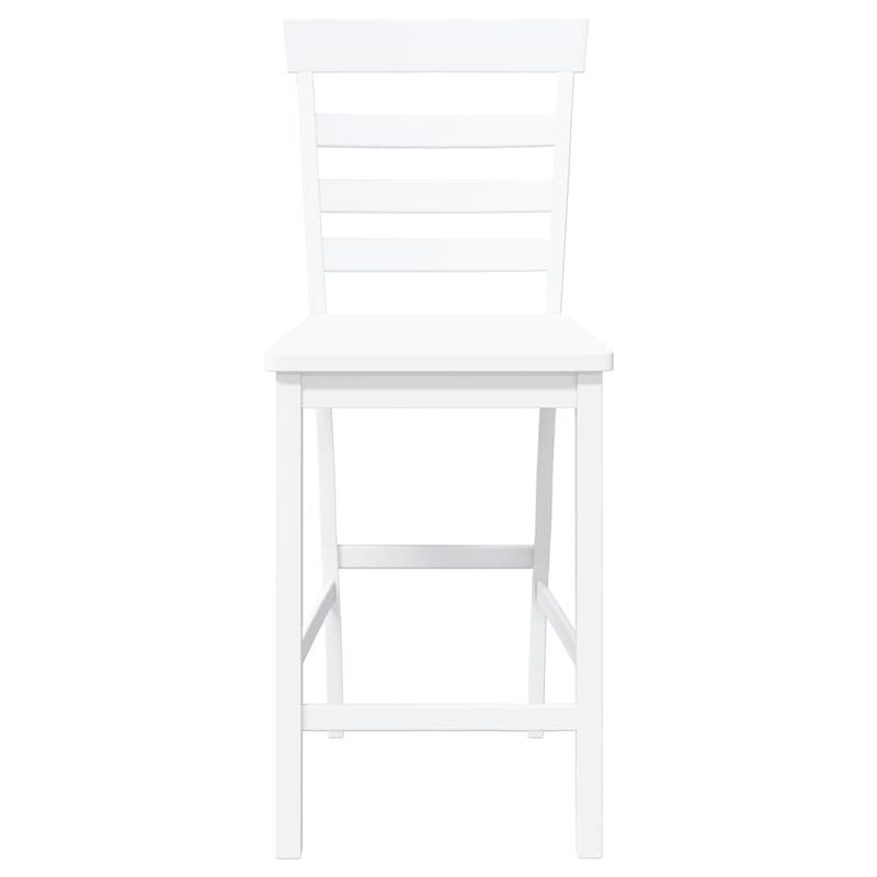 Casa si Gradina - Mobilier - Scaune si fotolii - Scaune - Scaune de bar 2 buc din cauciuc din lemn masiv alb - Infinity.ro