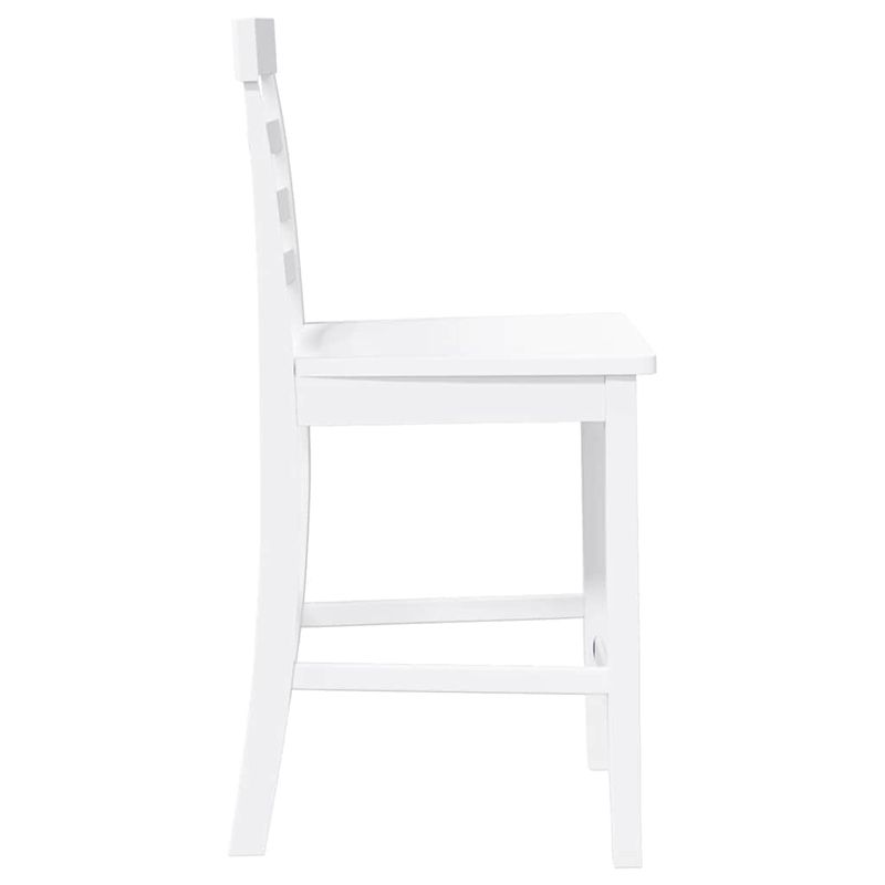 Casa si Gradina - Mobilier - Scaune si fotolii - Scaune - Scaune de bar 2 buc din cauciuc din lemn masiv alb - Infinity.ro