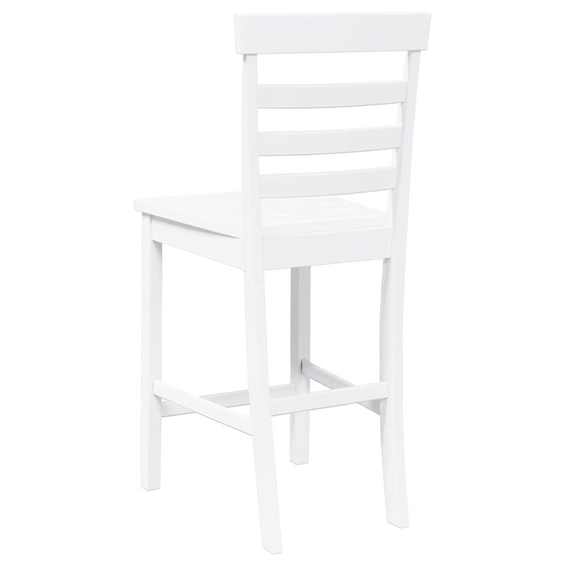 Casa si Gradina - Mobilier - Scaune si fotolii - Scaune - Scaune de bar 2 buc din cauciuc din lemn masiv alb - Infinity.ro