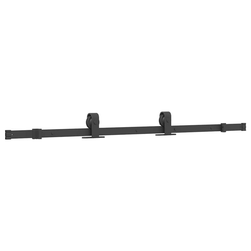 Casa si Gradina - Constructii - Usi interior, exterior si garaj - Usi interior - Usa glisanta cu set feronerie neagra 76x205cm sticla securizata - Infinity.ro
