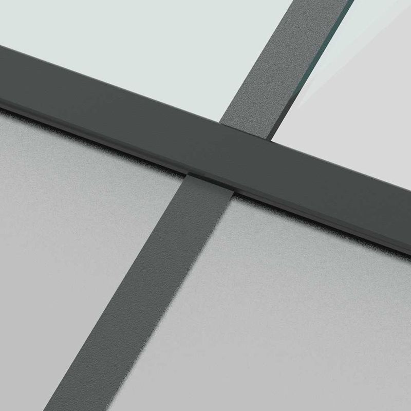 Casa si Gradina - Constructii - Usi interior, exterior si garaj - Usi interior - Usa glisanta cu set feronerie neagra 76x205cm sticla securizata - Infinity.ro