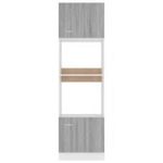 Casa si Gradina - Mobilier - Comode si corpuri - Corpuri bucatarie - Dulap cuptor microunde, gri sonoma, 60x57x207cm, lemn prelucrat - Infinity.ro