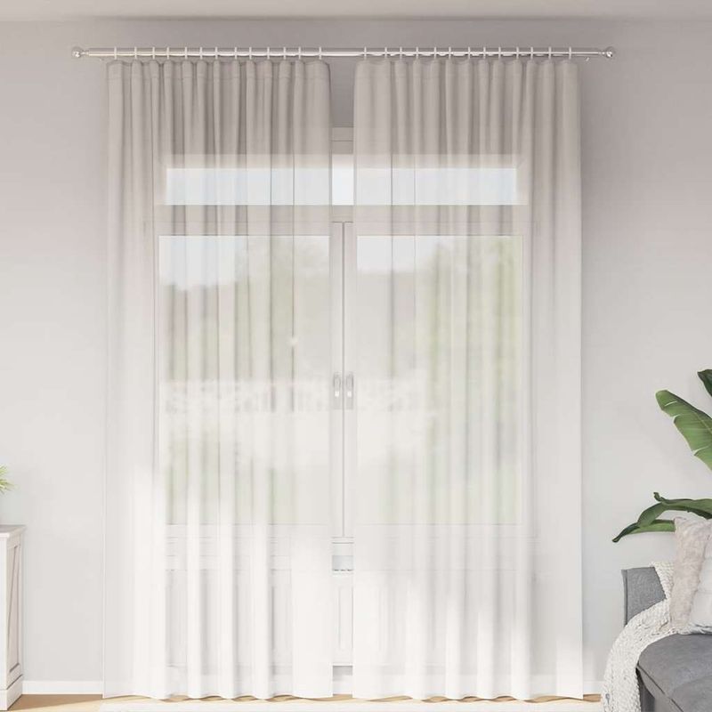 Casa si Gradina - Textile si covoare - Perdele si draperii - Perdele - Perdele Voile cu Bucle 2 buc Alb 140x260 cm - Infinity.ro