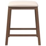 Casa si Gradina - Mobilier - Scaune si fotolii - Scaune - Scaune de bar cu perne 2 buc din cauciuc din lemn masiv maro - Infinity.ro