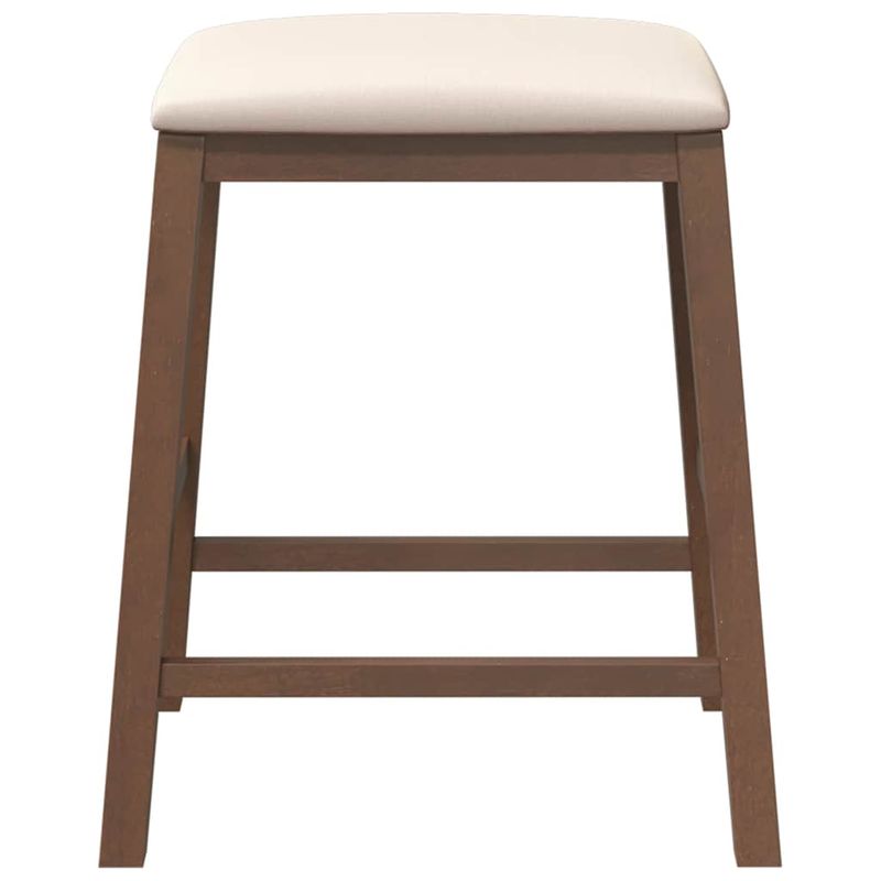 Casa si Gradina - Mobilier - Scaune si fotolii - Scaune - Scaune de bar cu perne 2 buc din cauciuc din lemn masiv maro - Infinity.ro