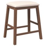 Casa si Gradina - Mobilier - Scaune si fotolii - Scaune - Scaune de bar cu perne 2 buc din cauciuc din lemn masiv maro - Infinity.ro