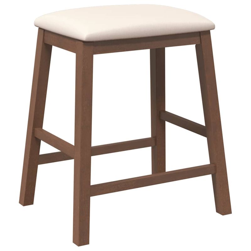 Casa si Gradina - Mobilier - Scaune si fotolii - Scaune - Scaune de bar cu perne 2 buc din cauciuc din lemn masiv maro - Infinity.ro