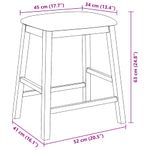 Casa si Gradina - Mobilier - Scaune si fotolii - Scaune - Scaune de bar cu perne 2 buc din cauciuc din lemn masiv maro - Infinity.ro
