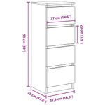 Casa si Gradina - Mobilier - Comode si corpuri - Comode - Bufeta Stejar Sonoma 37,5x35x99 cm Lemn prelucrat - Infinity.ro