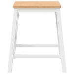 Casa si Gradina - Mobilier - Scaune si fotolii - Scaune - Scaune de bar 2 buc Cauciuc din lemn masiv alb și natural - Infinity.ro
