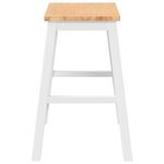 Casa si Gradina - Mobilier - Scaune si fotolii - Scaune - Scaune de bar 2 buc Cauciuc din lemn masiv alb și natural - Infinity.ro