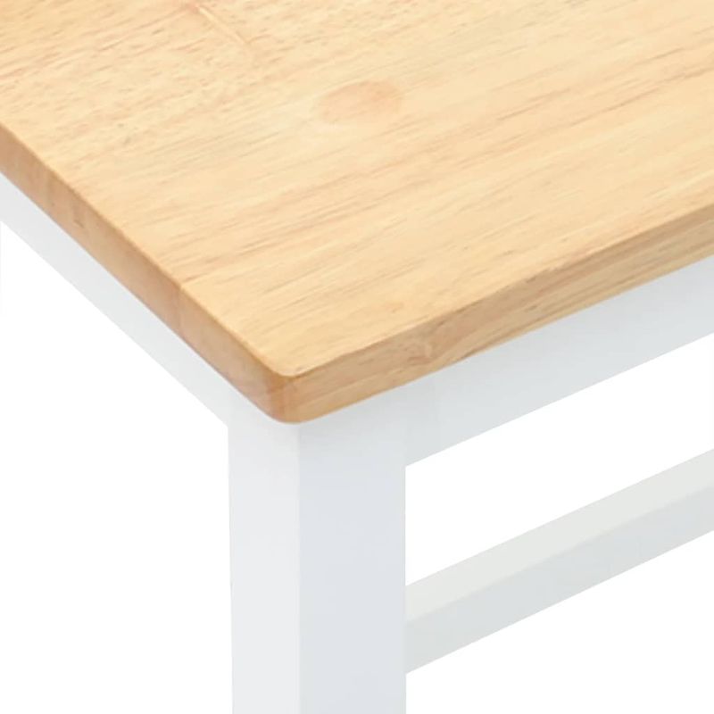 Casa si Gradina - Mobilier - Scaune si fotolii - Scaune - Scaune de bar 2 buc Cauciuc din lemn masiv alb și natural - Infinity.ro