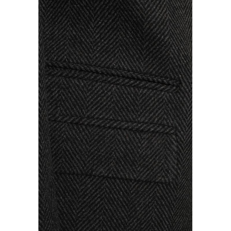 Fashion, accesorii si bijuterii - Barbati - Imbracaminte - Paltoane si trenciuri barbati - Palton de lana Tommy Hilfiger THJ4046608, 46 IT, Gri inchis/Negru - Infinity.ro