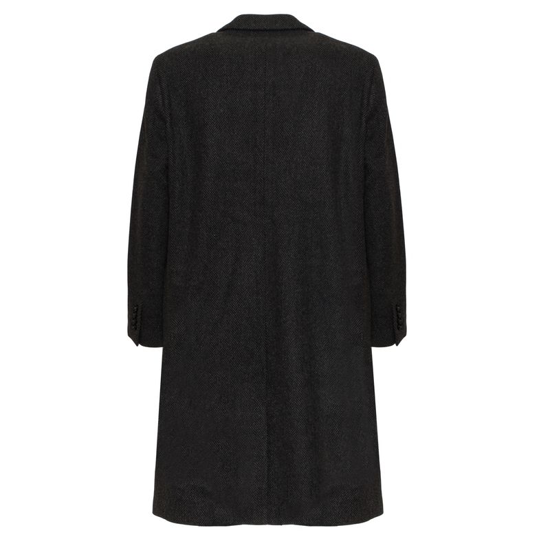 Fashion, accesorii si bijuterii - Barbati - Imbracaminte - Paltoane si trenciuri barbati - Palton de lana Tommy Hilfiger THJ4046608, 46 IT, Gri inchis/Negru - Infinity.ro