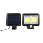 Casa si Gradina - Corpuri si surse de iluminat - Iluminat exterior - Lampi solare - Lampa solara Flippy cu senzor de miscare, 108 COB LED, 2 grile, 2400lm, ip65, negru - Infinity.ro