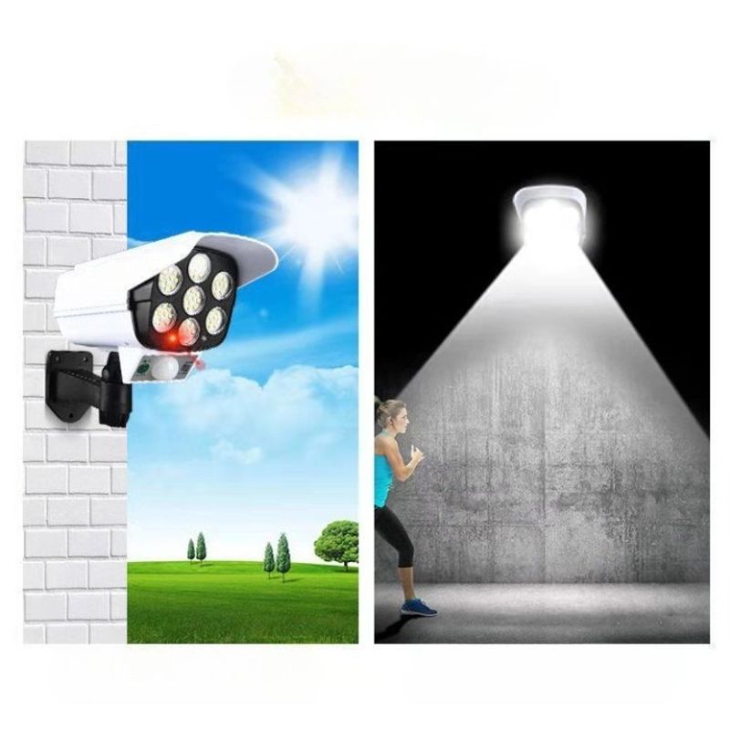 Casa si Gradina - Corpuri si surse de iluminat - Iluminat exterior - Lampi solare - Camera de supraveghere falsa, incarcare solara, 77 LED-uri, senzor de miscare, Flippy - Infinity.ro