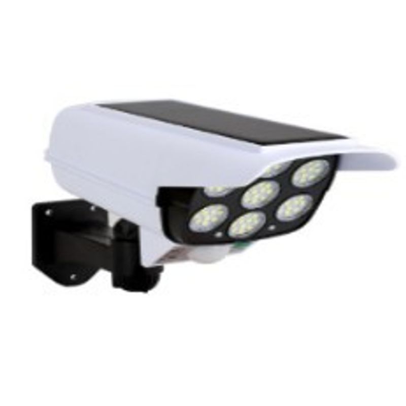 Casa si Gradina - Corpuri si surse de iluminat - Iluminat exterior - Lampi solare - Camera de supraveghere falsa, incarcare solara, 77 LED-uri, senzor de miscare, Flippy - Infinity.ro