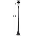 Casa si Gradina - Corpuri si surse de iluminat - Iluminat exterior - Lampi solare - Lampa solara de tip stalp pentru gradina, Flippy, Alb Cald - Infinity.ro