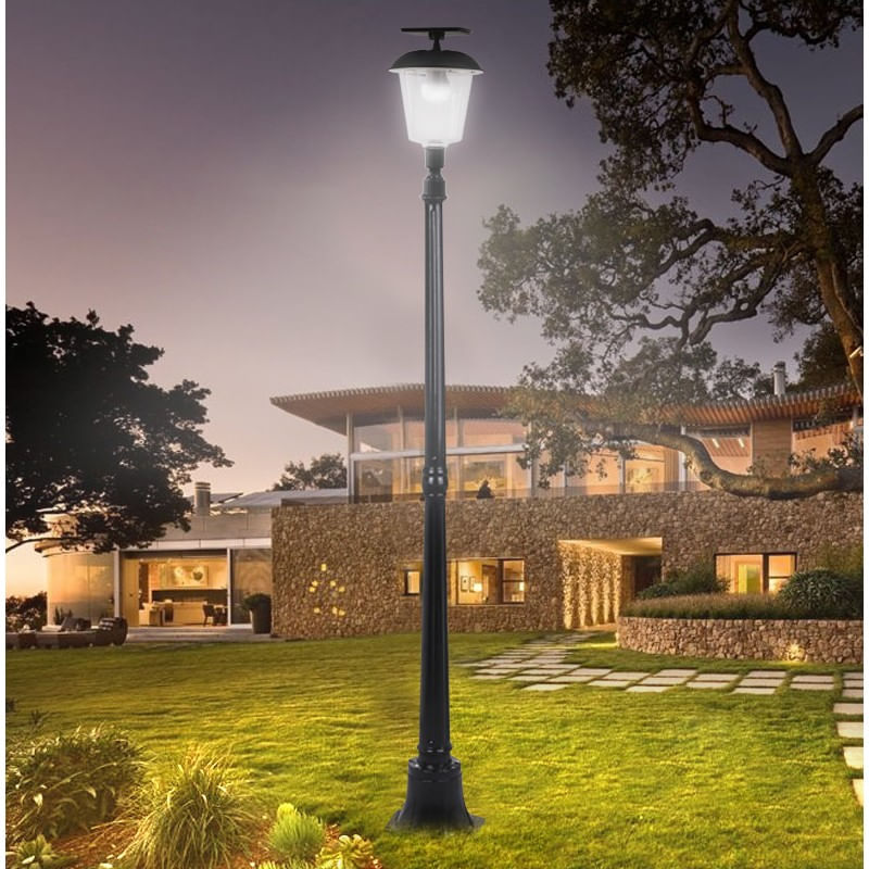 Casa si Gradina - Corpuri si surse de iluminat - Iluminat exterior - Lampi solare - Lampa solara de tip stalp pentru gradina, Flippy, Alb Cald - Infinity.ro