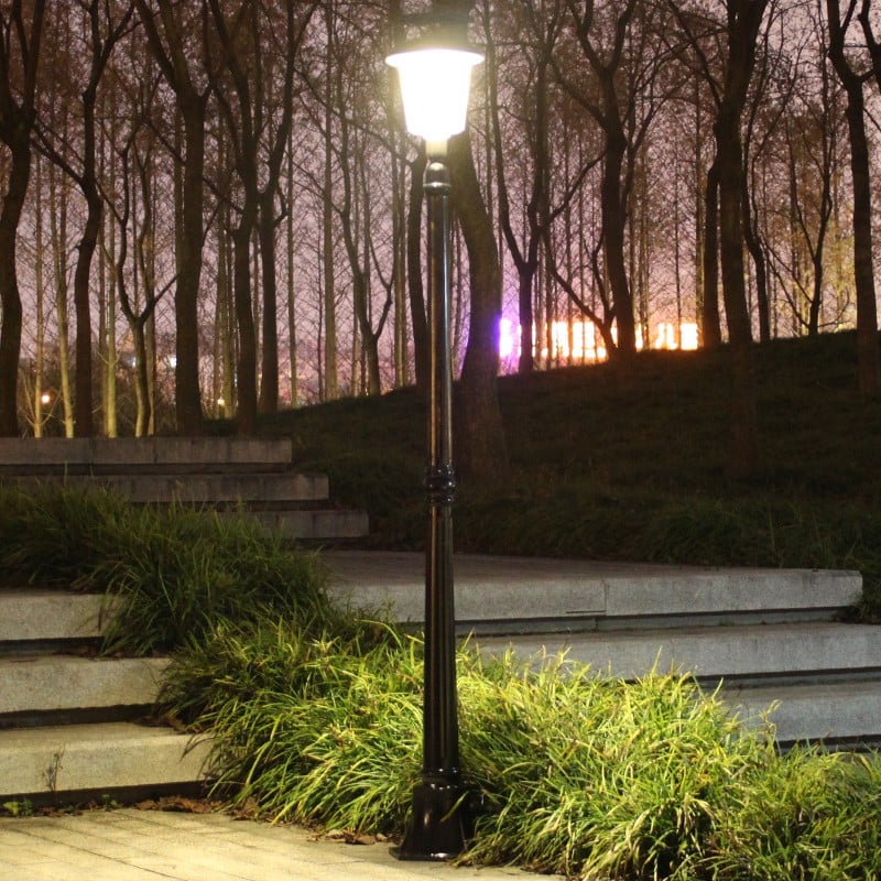 Casa si Gradina - Corpuri si surse de iluminat - Iluminat exterior - Lampi solare - Lampa solara de tip stalp pentru gradina, Flippy, Alb Cald - Infinity.ro