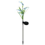 Casa si Gradina - Corpuri si surse de iluminat - Iluminat exterior - Lampi solare - Lumina solara LED tip Crin cu 5 flori, inaltime 75 cm, pentru gradina, Flippy - Infinity.ro