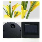 Casa si Gradina - Corpuri si surse de iluminat - Iluminat exterior - Lampi solare - Lumina solara LED tip Crin cu 5 flori, inaltime 75 cm, pentru gradina, Flippy - Infinity.ro