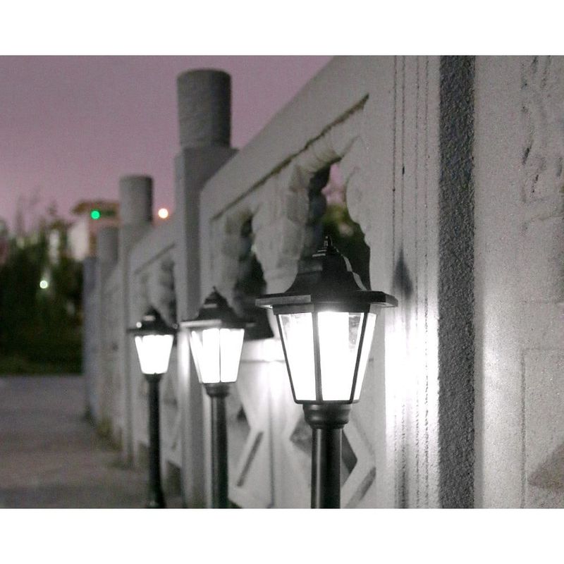 Casa si Gradina - Corpuri si surse de iluminat - Iluminat exterior - Lampi solare - Lampa solara hexagonala de gradina Flippy, Alb Rece - Infinity.ro