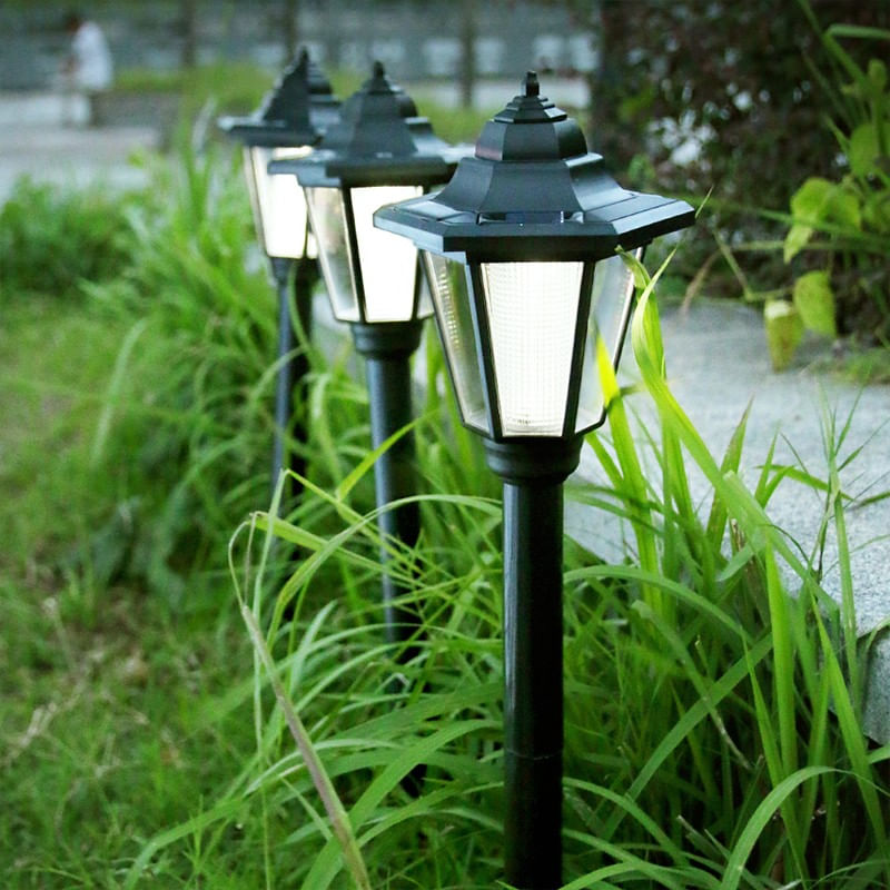 Casa si Gradina - Corpuri si surse de iluminat - Iluminat exterior - Lampi solare - Lampa solara hexagonala de gradina Flippy, Alb Rece - Infinity.ro