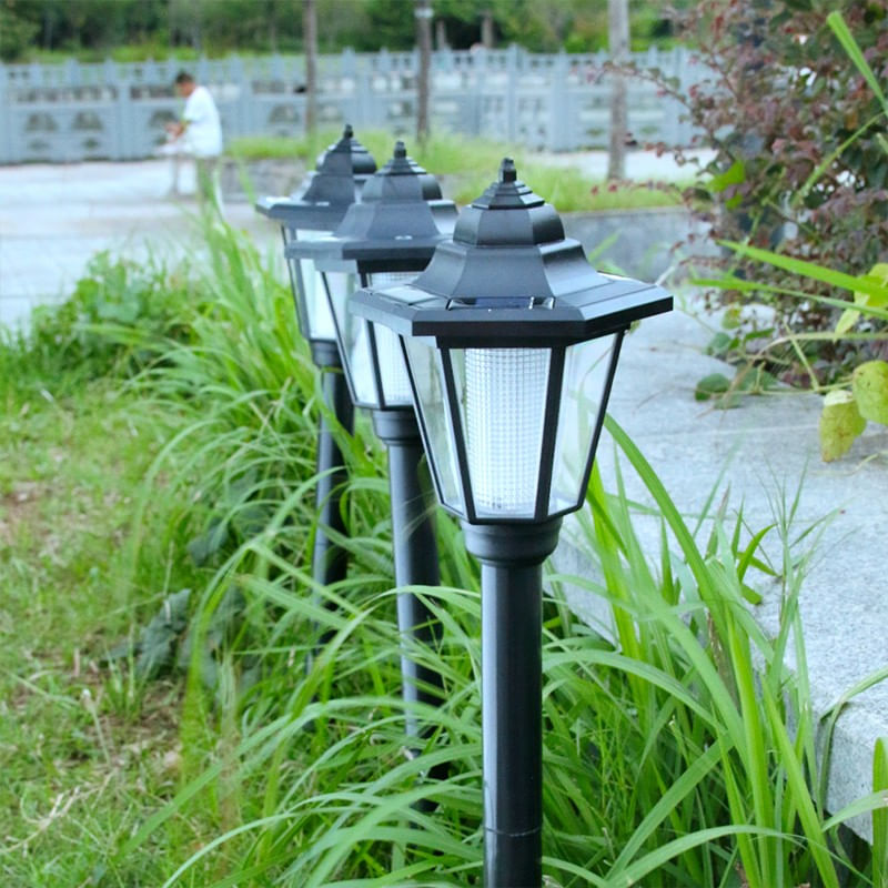 Casa si Gradina - Corpuri si surse de iluminat - Iluminat exterior - Lampi solare - Lampa solara hexagonala de gradina Flippy, Alb Rece - Infinity.ro