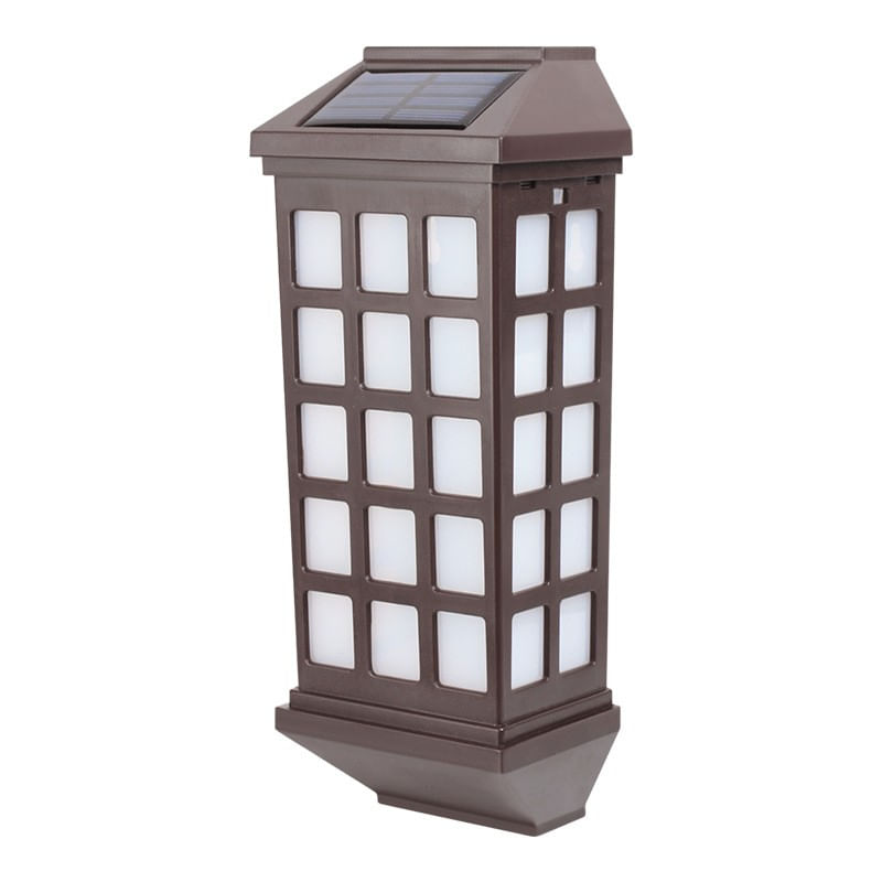 Casa si Gradina - Corpuri si surse de iluminat - Iluminat exterior - Lampi solare - Lampa solara LED tip Felinar pentru perete Flippy, 23 x 9 cm, 1.2V, ABS, 600mAh, rezistent la apa, alb cald - Infinity.ro