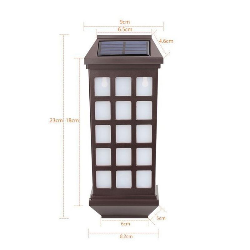 Casa si Gradina - Corpuri si surse de iluminat - Iluminat exterior - Lampi solare - Lampa solara LED tip Felinar pentru perete Flippy, 23 x 9 cm, 1.2V, ABS, 600mAh, rezistent la apa, alb cald - Infinity.ro