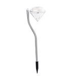 Casa si Gradina - Corpuri si surse de iluminat - Iluminat exterior - Lampi solare - Lampa solara LED tip Diamant pentru gradina Flippy, inaltime 30 cm, 2V, ABS, 600mAh, alb cald - Infinity.ro