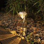 Casa si Gradina - Corpuri si surse de iluminat - Iluminat exterior - Lampi solare - Lampa solara LED tip Diamant pentru gradina Flippy, inaltime 30 cm, 2V, ABS, 600mAh, alb cald - Infinity.ro