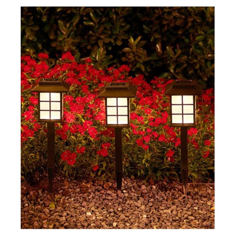Casa si Gradina - Corpuri si surse de iluminat - Iluminat exterior - Lampi solare - Lampa solara Led pentru gradina, Tip felinar, Flippy, Alb cald - Infinity.ro