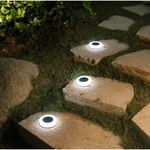 Casa si Gradina - Corpuri si surse de iluminat - Iluminat exterior - Lampi solare - Lampa solara LED, sub forma de cerc, pentru gazon sau gradina, Rezistenta la apa, Flippy, Alb rece - Infinity.ro