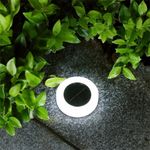 Casa si Gradina - Corpuri si surse de iluminat - Iluminat exterior - Lampi solare - Lampa solara LED, sub forma de cerc, pentru gazon sau gradina, Rezistenta la apa, Flippy, Alb rece - Infinity.ro