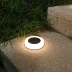 Casa si Gradina - Corpuri si surse de iluminat - Iluminat exterior - Lampi solare - Lampa solara LED, sub forma de cerc, pentru gazon sau gradina, Rezistenta la apa, Flippy, Alb rece - Infinity.ro