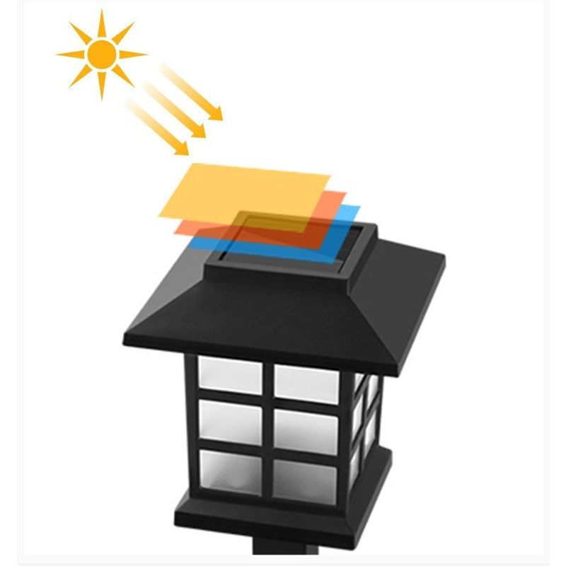 Casa si Gradina - Corpuri si surse de iluminat - Iluminat exterior - Lampi solare - Lampa solara Led pentru gradina, Tip felinar, Flippy, Albastru - Infinity.ro