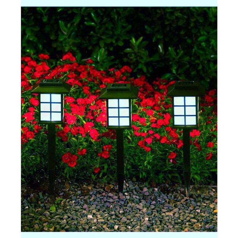 Casa si Gradina - Corpuri si surse de iluminat - Iluminat exterior - Lampi solare - Lampa solara Led pentru gradina, Tip felinar, Flippy, Albastru - Infinity.ro