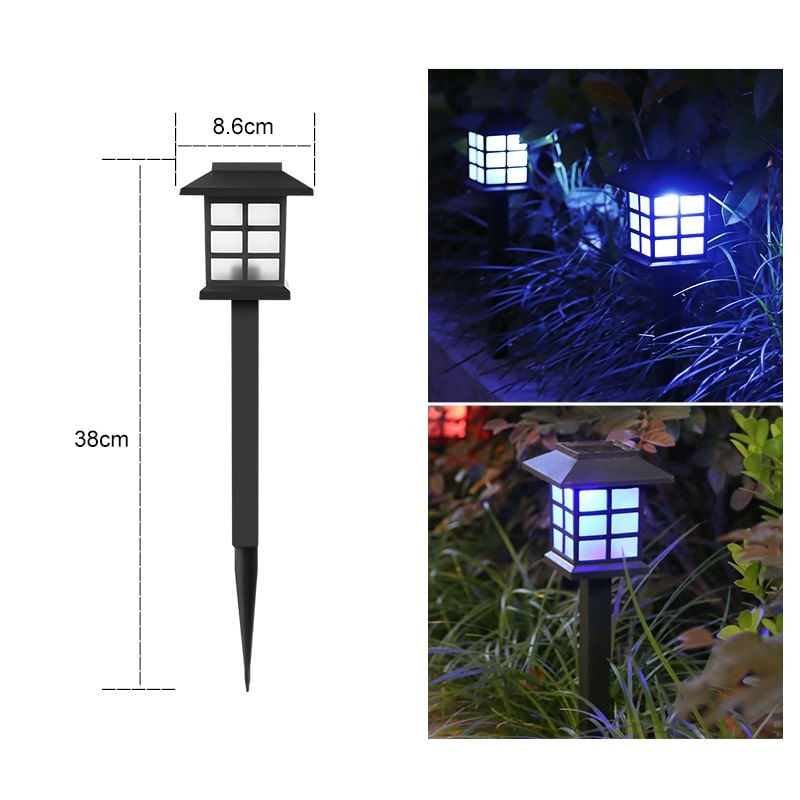 Casa si Gradina - Corpuri si surse de iluminat - Iluminat exterior - Lampi solare - Lampa solara Led pentru gradina, Tip felinar, Flippy, Albastru - Infinity.ro