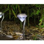 Casa si Gradina - Corpuri si surse de iluminat - Iluminat exterior - Lampi solare - Lampa solara LED tip Diamant pentru gradina Flippy, inaltime 30 cm, 2V, ABS, 600mAh, alb rece - Infinity.ro