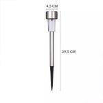Casa si Gradina - Corpuri si surse de iluminat - Iluminat exterior - Lampi solare - Lampa solara LED de exterior pentru gradina Flippy, dispersor normal, 0.06W, Inox, 29 cm - Infinity.ro